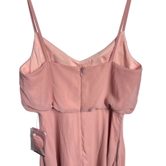 Birdy Grey Gwennie Small Chiffon Pink Rose Quartz Formal Bridesmaid Maxi Dress - Picture 8 of 14